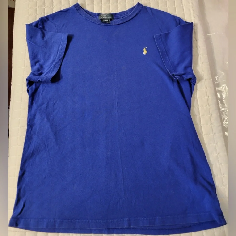 Polo Ralph Lauren Men’s L Classic Fit Crew Neck T-shirt Solid‎ Royal Blue Yellow